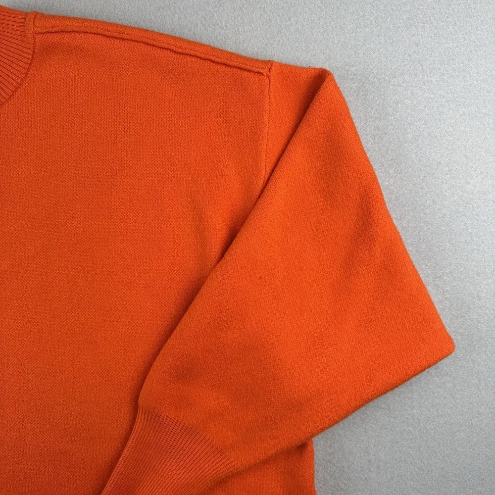 Lumiere‎ Women's Orange Crewneck Cropped Sweater Size Medium